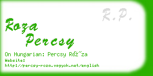 roza percsy business card